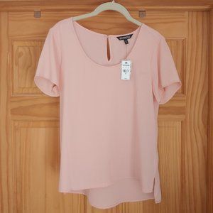 EXPRESS Step Hem Scoop Neck Blouse